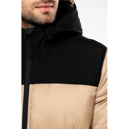 Unisex bi-tone padded jacket with hood