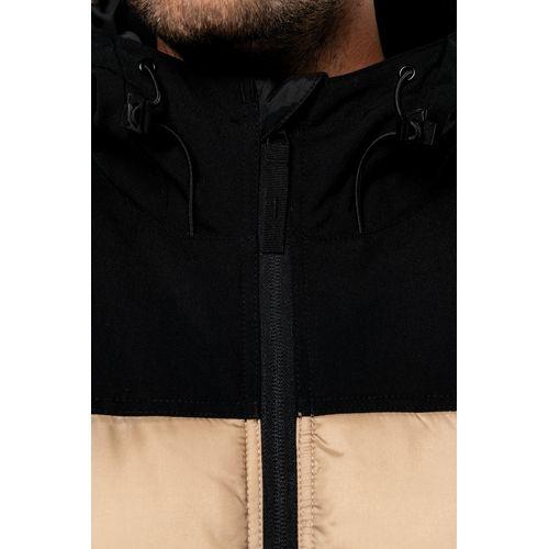 Unisex bi-tone padded jacket with hood