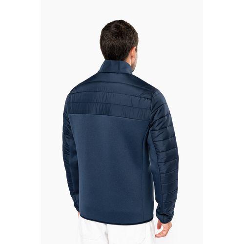 Men's bi-material padded jacket
