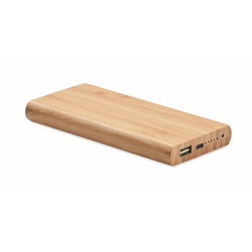 6000 mAh Bamboo power bank     MO6815-40