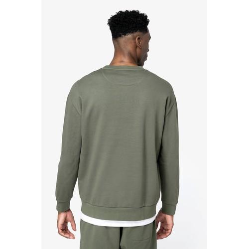 Sweat-shirt écoresponsable à col rond à épaules tombantes molleton gratté unisexe