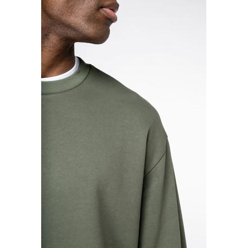 Sweat-shirt écoresponsable à col rond à épaules tombantes molleton gratté unisexe