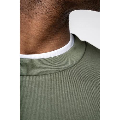 Sweat-shirt écoresponsable à col rond à épaules tombantes molleton gratté unisexe