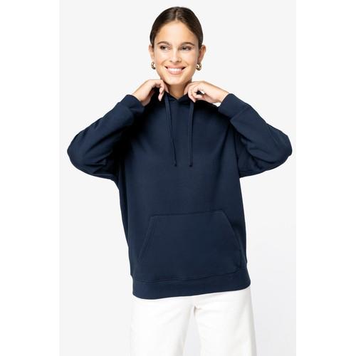 Sweat-shirt écoresponsable à capuche à épaules tombantes molleton gratté unisexe