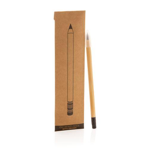 Crayon infini en bambou avec gomme
