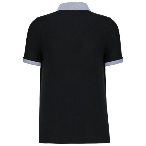 Men's two-tone piqué polo shirt