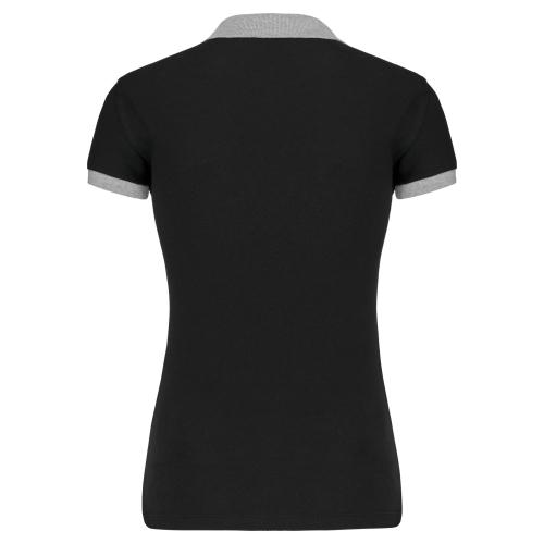 Ladies’ two-tone piqué polo shirt