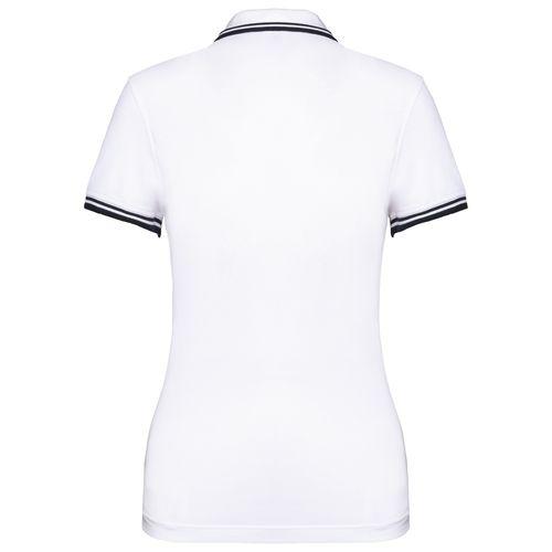 Polo femme manches courtes à rayures