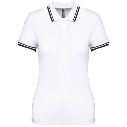 Polo femme manches courtes à rayures