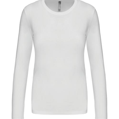 Ladies' long-sleeved crew neck T-shirt