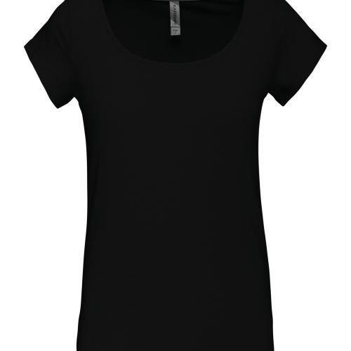 Ladies’ boat neck short-sleeved T-shirt