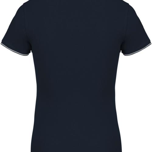 Ladies’ piqué knit V-neck T-shirt