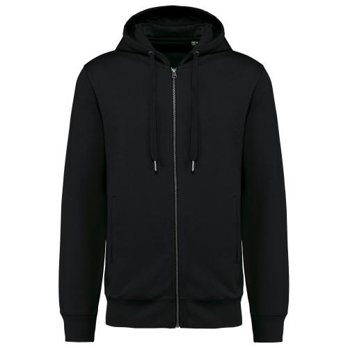 Unisex eco-friendly French Terry zipped hooded sweatshirt
