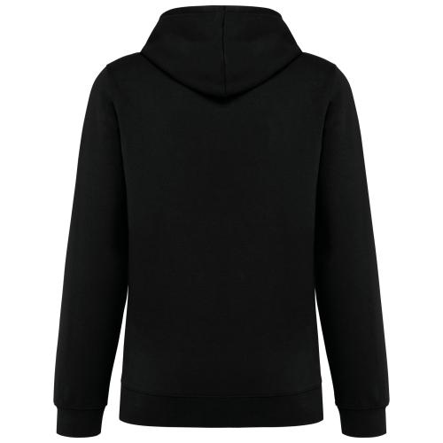 Unisex contrast patterned hooded sweatshirt