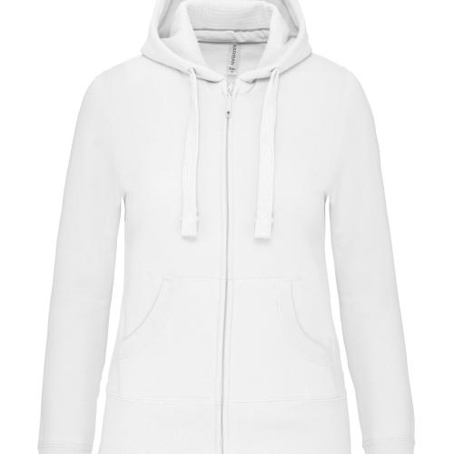 Sweat-shirt zippé capuche femme