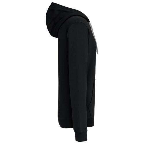 Men's contrast hooded full zip sweatshirt