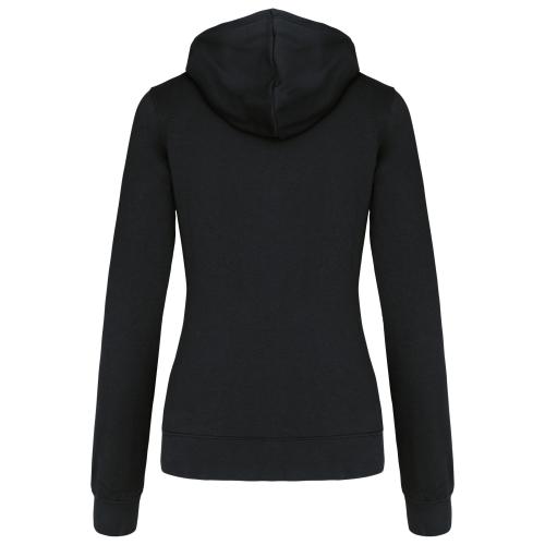 Ladies’ contrast hooded full zip sweatshirt