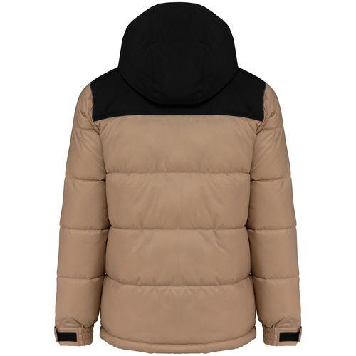 Unisex bi-tone padded jacket with hood