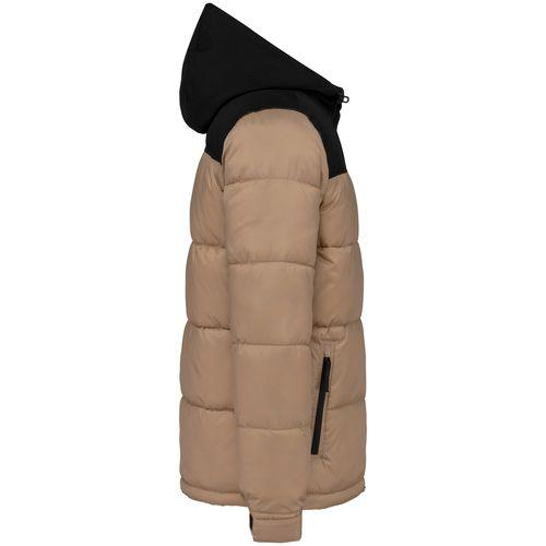 Unisex bi-tone padded jacket with hood