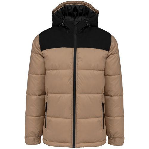 Unisex bi-tone padded jacket with hood