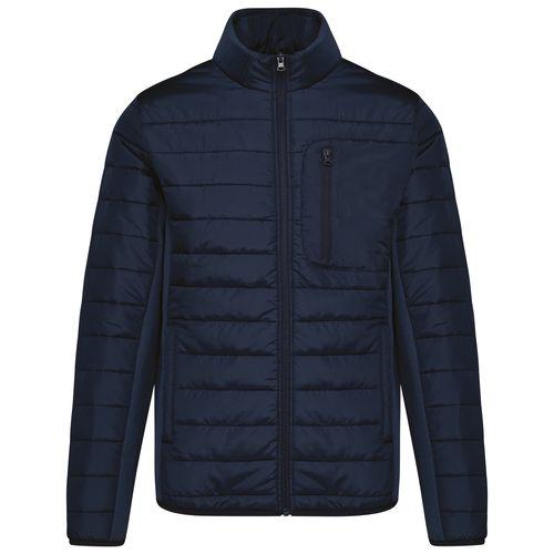 Men's bi-material padded jacket