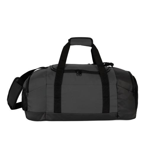 Recycled sports bag with dual side compartment