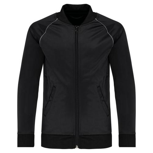 Kids zipped tracksuit top with piping 
