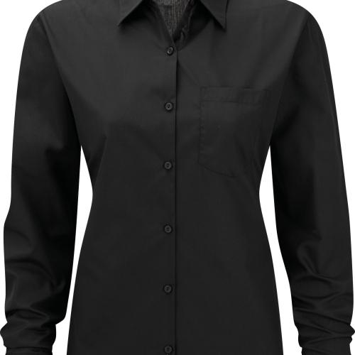 Ladies' Long-Sleeved Polycotton Poplin Shirt