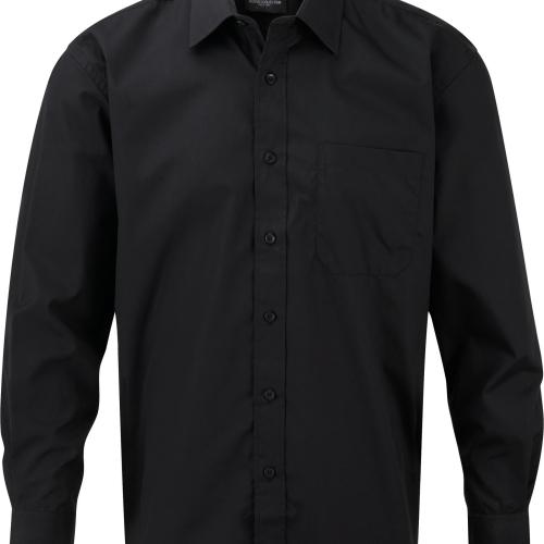 Men's Long-Sleeved Polycotton Poplin Shirt