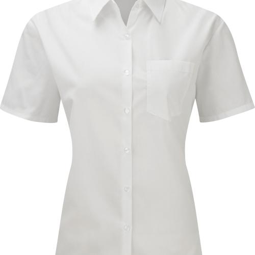 Ladies' Short-Sleeved Polycotton Poplin Shirt