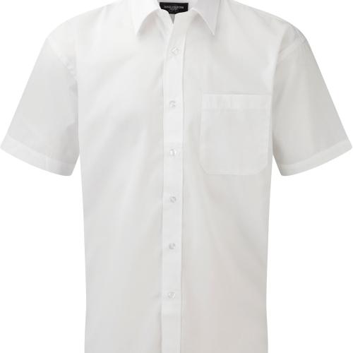 Men's Short-Sleeved Polycotton Poplin Shirt