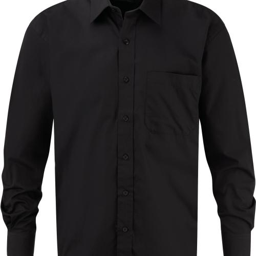Men's Long-Sleeved Pure Cotton Poplin Shirt