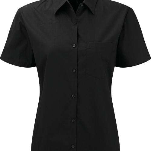 Ladies' Short-Sleeved Pure Cotton Poplin Shirt