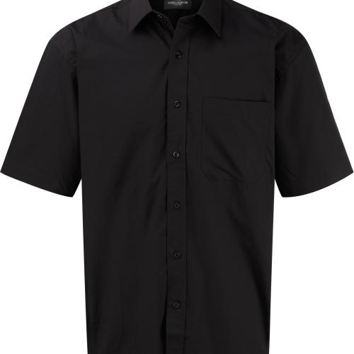 Men's Short-Sleeved Pure Cotton Poplin Shirt