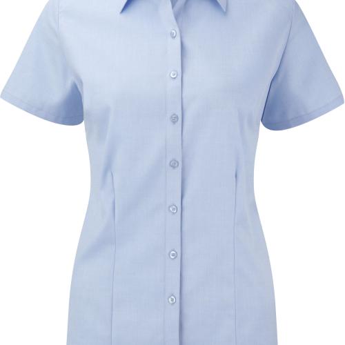 Ladies' Short-Sleeved Herringbone Shirt