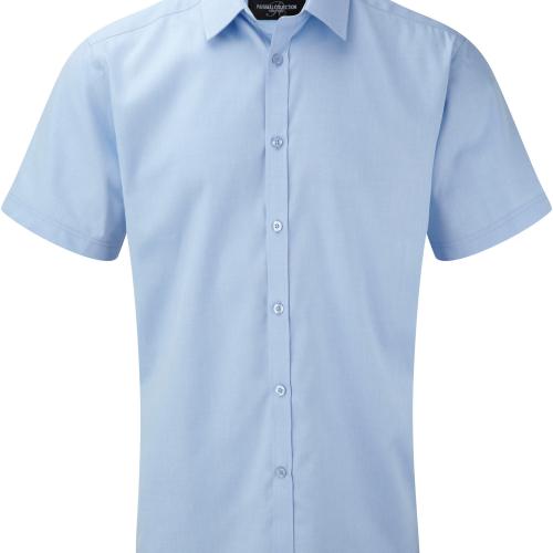 Men's Short-Sleeved Herringbone Shirt