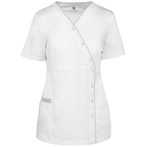 Ladies’ polycotton smock with press studs