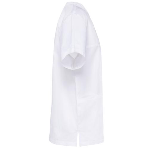 Unisex short-sleeved polycotton tunic