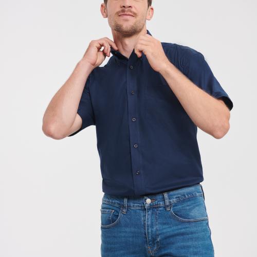 Short-Sleeved Men's Oxford Shirt