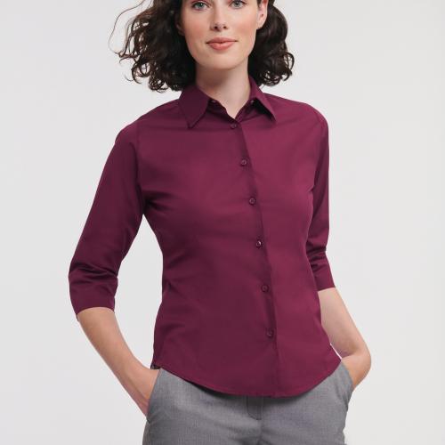 Ladies' 3/4 Sleeved Fitted Shirt