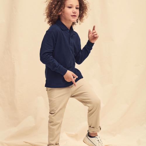 65/35 Kids' long-sleeved polo shirt