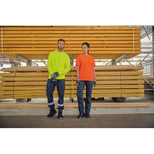 Pantalon cargo unisexe avec bas élastiqué et bande réfléchissante