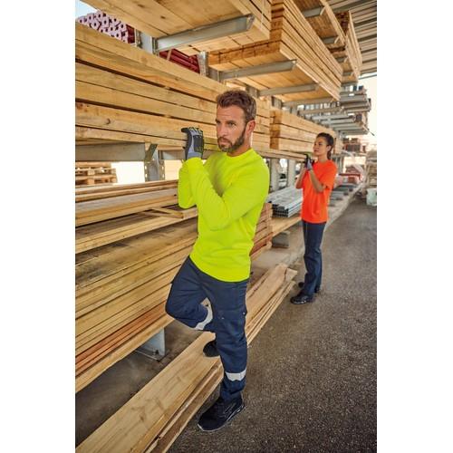 Pantalon cargo unisexe avec bas élastiqué et bande réfléchissante