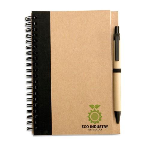 SONORA PLUS Bloc-notes recyclé et stylo