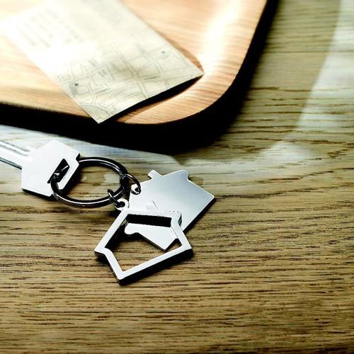 SNIPER Metal key ring house shape
