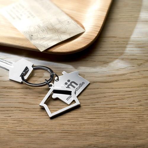 SNIPER Metal key ring house shape