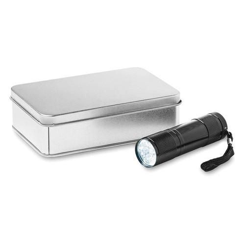 LED PLUS torch in tin box