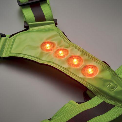 Reflective body belt with LED ROUNDVISIBLE