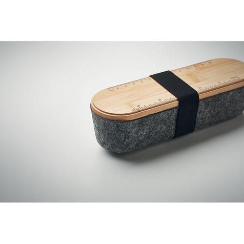RPET felt pencil case with lid MILE