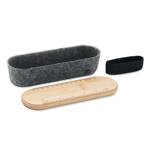 RPET felt pencil case with lid MILE